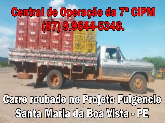 F-4000 roubada no Projeto Fulgêncio em Santa Maria da Boa Vista