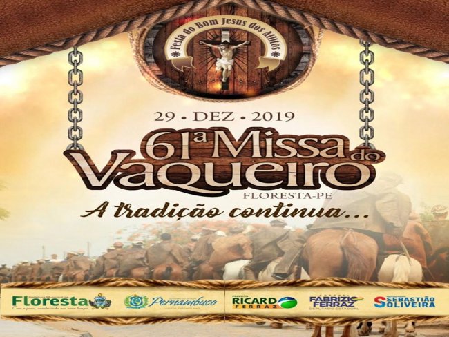 Floresta-PE: 61 Missa do Vaqueiro  confirmada; evento acontece no dia 29 de dezembro/2019