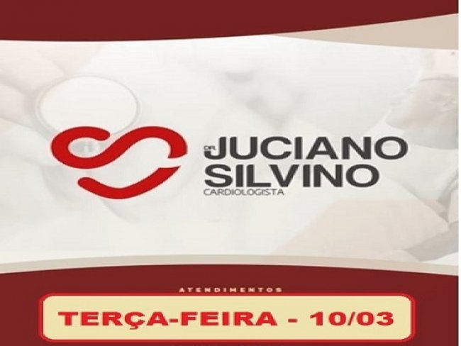 Ateno Floresta e regio o Mdico Cardiologista Dr Juciano Silvino vai atender em Floresta PE no dia 10 tera  em Floresta-PE