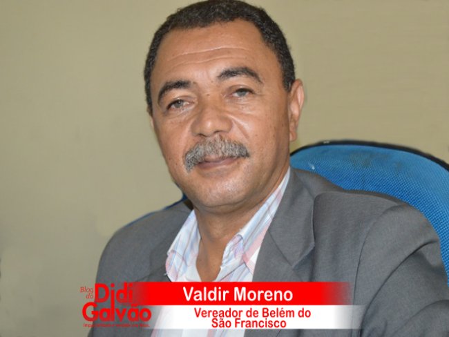 Belm do So Francisco: Vereador Valdir Moreno anunciou rompimento com o prefeito Licinio Lustosa