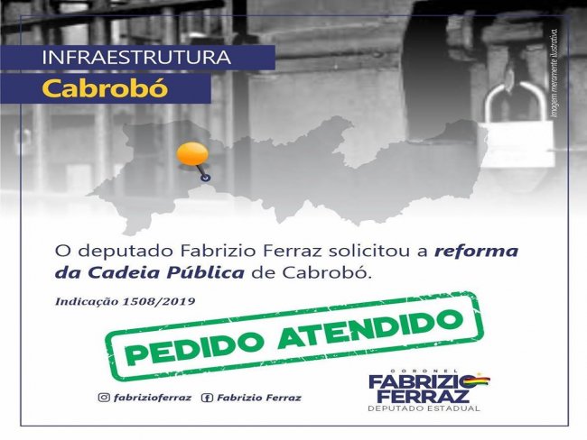 A  reforma da Cadeia Pblica foi concluda e a estrutura j est em condies de receber os detentos da regio.