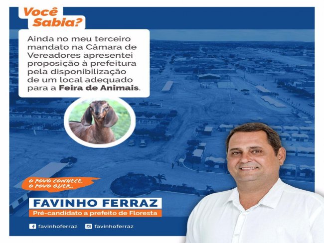 NOTA ao Povo de Floresta- Favinho Ferraz Pr-candidato a prefeito 