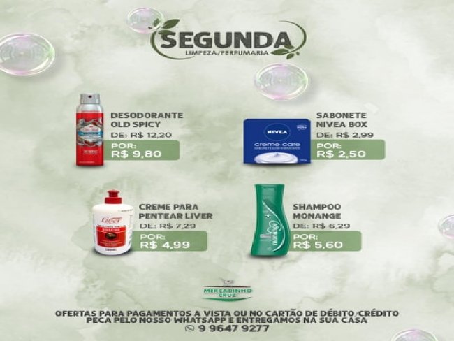 Ofertas todo os dias s no Mercadinho Cruz em Floresta-PE