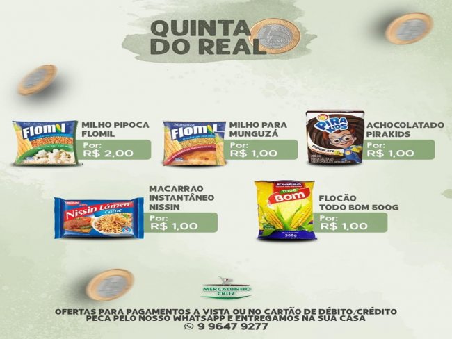 Ofertas todo os dias s no Mercadinho Cruz em Floresta-PE 