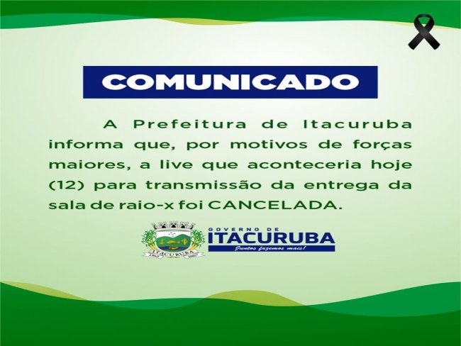 Nota da Prefeitura Municipal de Itacuruba-PE