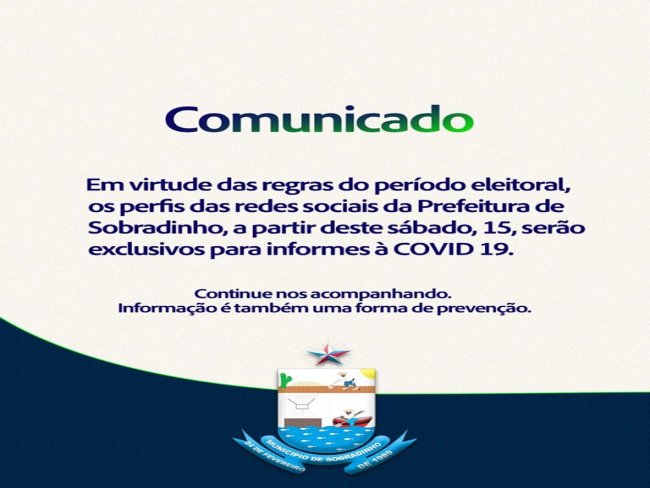 NOTA da Prefeitura Municipal de Sobradinho, Bahia