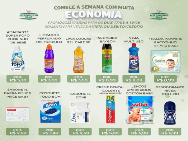 Ofertas todo os dias s no Mercadinho Cruz em Floresta-PE