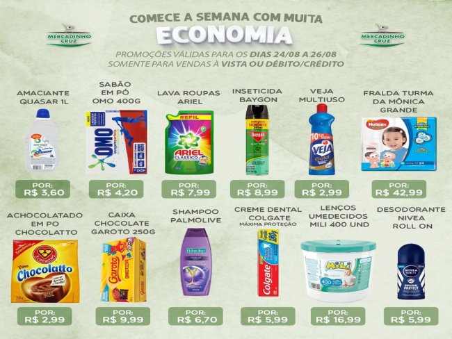 Ofertas todo os dias s no Mercadinho Cruz em Floresta-PE