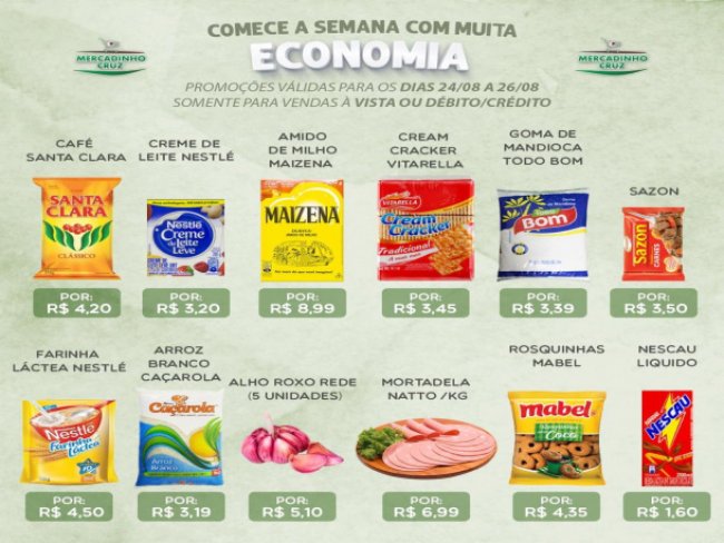 Ofertas todo os dias s no Mercadinho Cruz em Floresta-PE