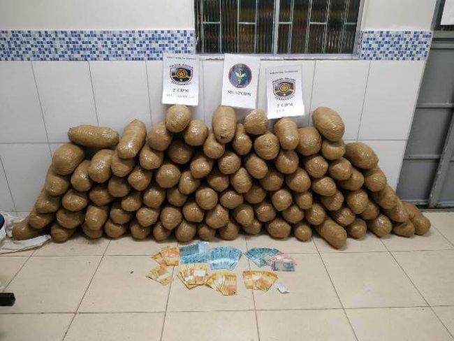 Policiais da 2 CIPM fazem apreenso de 87 Kg de maconha pronta para o consumo