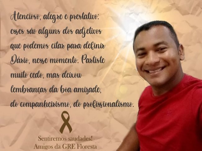 Nota de Pesar de Amigos da GRE pelo falecimento do ex-colega de trabalho Dario Loureno da Silva 