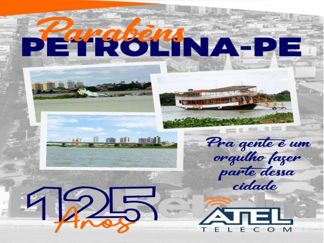 ATEL TELECOM Parabns Petrolina, estamos conectados e compartilhando da mesma alegria!