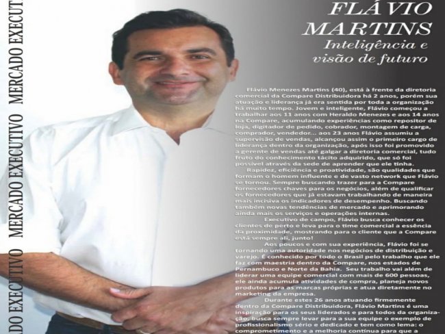 Flavio Martins  Destaque da Revista Ne Supermercados 