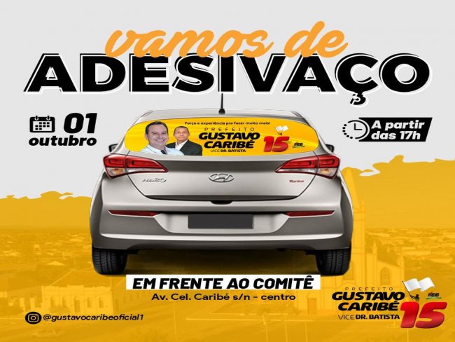 Convite de Gustavo Carib Candidato a prefeito de Belm do So Francisco-PE