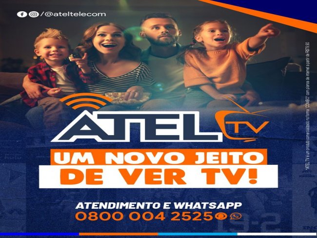Com ATEL TV voc tem acesso a mais de 40 canais em HD, sem burocracia e sem mensalidade!.