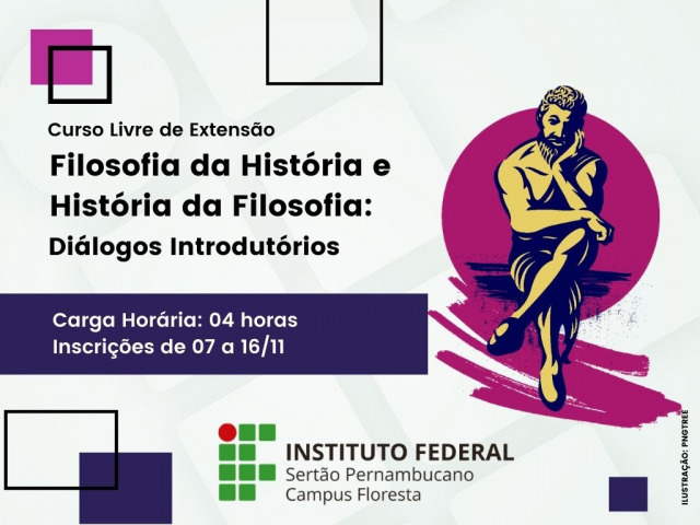 IF Serto-PE Campus Floresta promove curso de extenso on-line sobre Filosofia e Histria