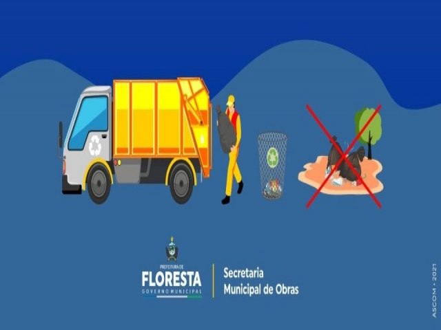Prefeitura divulga nova calendrio de coleta de lixo em Floresta, PE