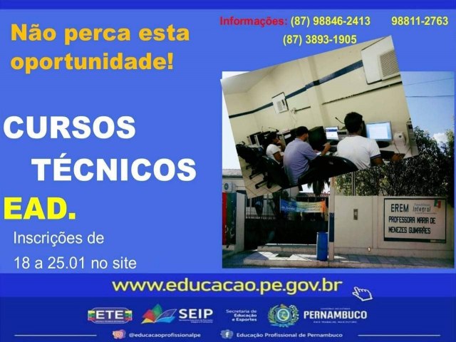 EAD Pernambuco  inscries abertas 2021.1