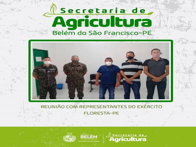 Secretrio de Agricultura Dr Batista participa de reunio com representantes do Exrcito Brasileiro.