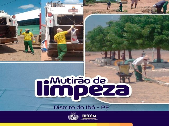 O Distrito do Ib recebeu o mutiro da limpeza realizado pela Prefeitura Municipal.