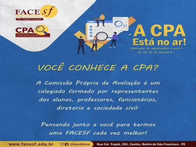 Você conhece a Comissão Própria de Avaliação da FACESF?