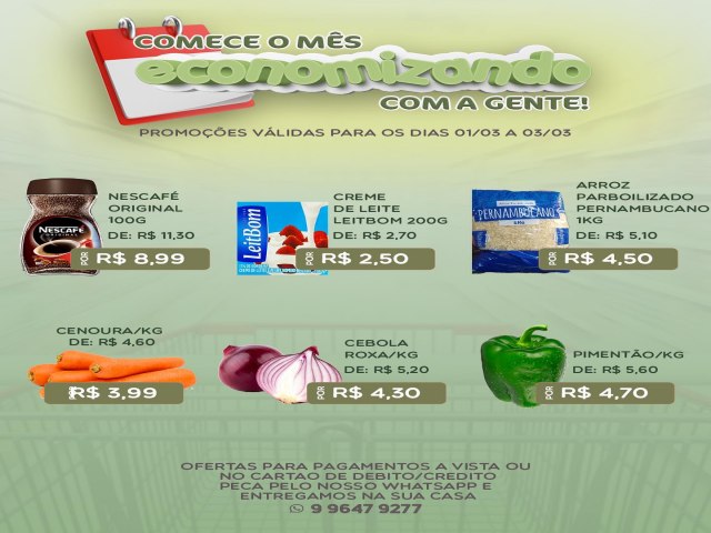 Ofertas todo os dias s no Mercadinho Cruz em Floresta-PE