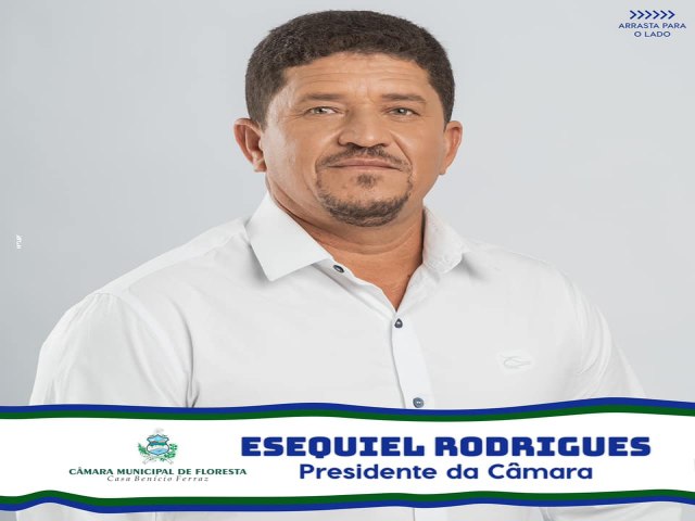 Aniversariante da semana em Floresta-PE o Presidente da Cmara de Vereadores  Esequiel Rodrigues de Aquino 