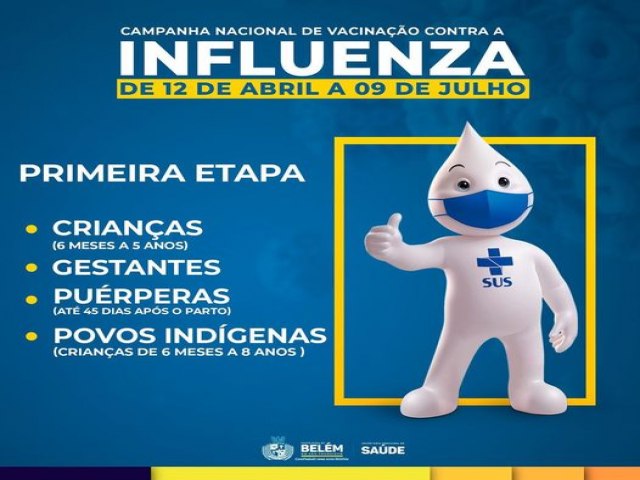 Chegou a hora de proteger nossa populao contra a gripe. A campanha de vacinao  contra a Influenza tambm    muito importante. 