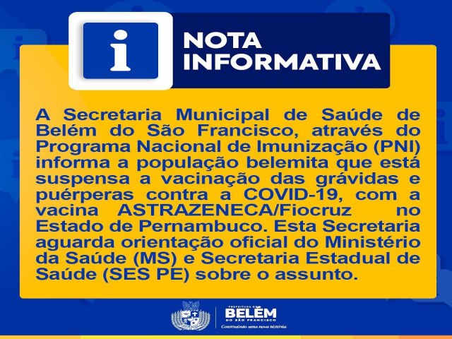 Nota da Prefeitura Municipal de Belm do So Francisco