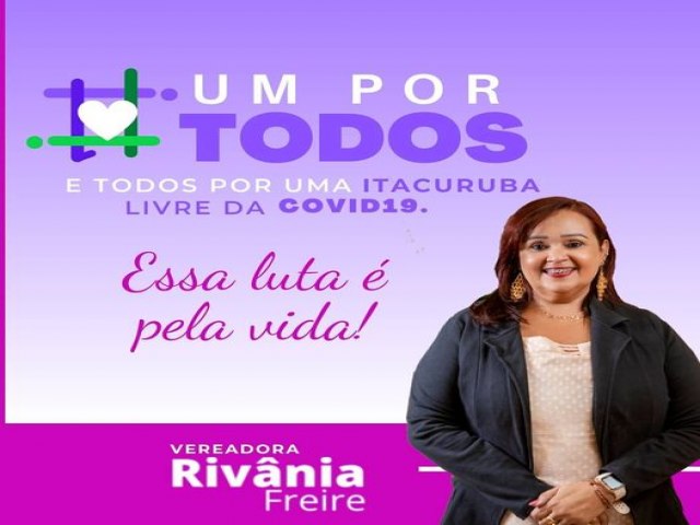 Mensagem da vereadora Rivania Freire em Itacuruba-PE