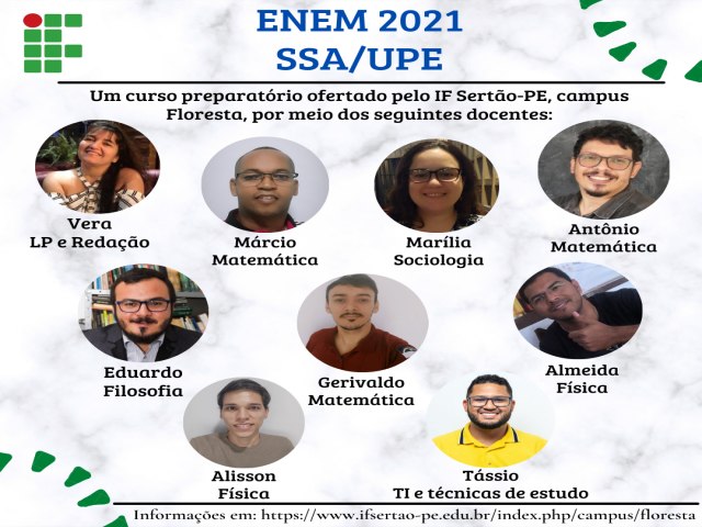 IF Serto-PE abre inscries para curso preparatrio gratuito para ENEM e SSA da UPE