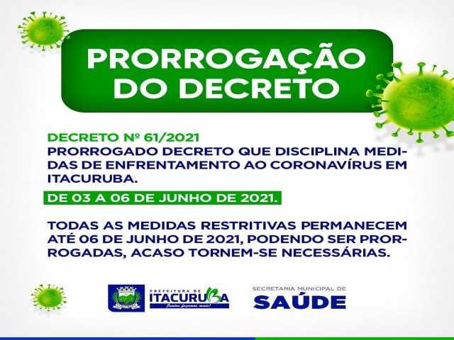 Prefeito de Itacuruba Bernardo Manioba prorroga quarentena