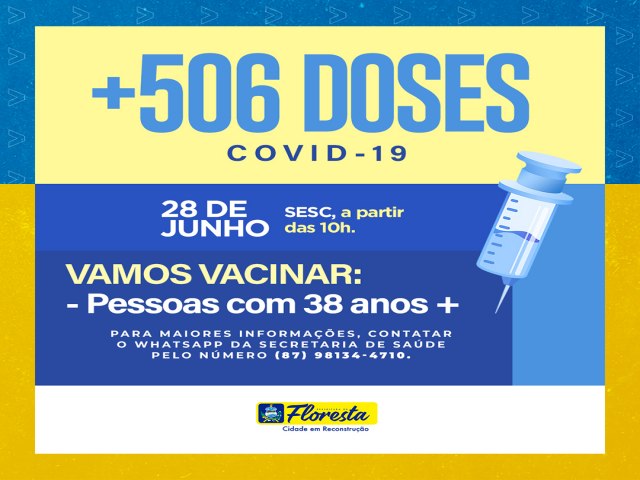 A Vacinao contra a COVID-19 no nosso municpio no para.