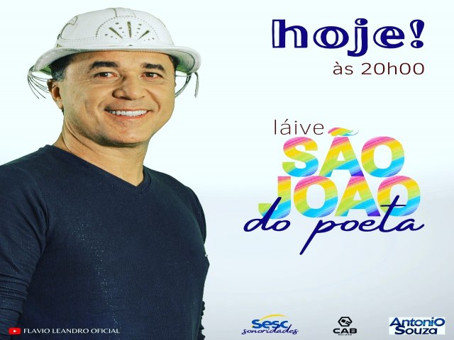  hoje, meu povo! s 20h00, no YouTube FLVIO LEANDRO OFICIAL 