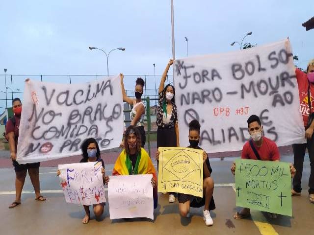 Jovens Belemitas vo as ruas da cidade em apoio as manifestaes contra o Presidente Bolsonaro