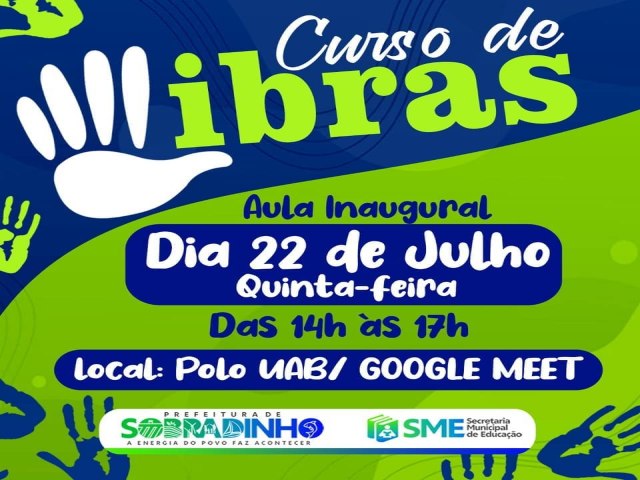 Incluso: Prefeitura de Sobradinho abre inscries para curso de Libras oferecido  populao em geral