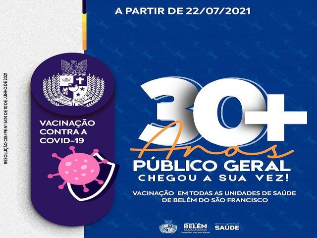 A Prefeitura Municipal de Belém do São Francisco-PE AVANÇA na Vacinação contra a Covid-19 .