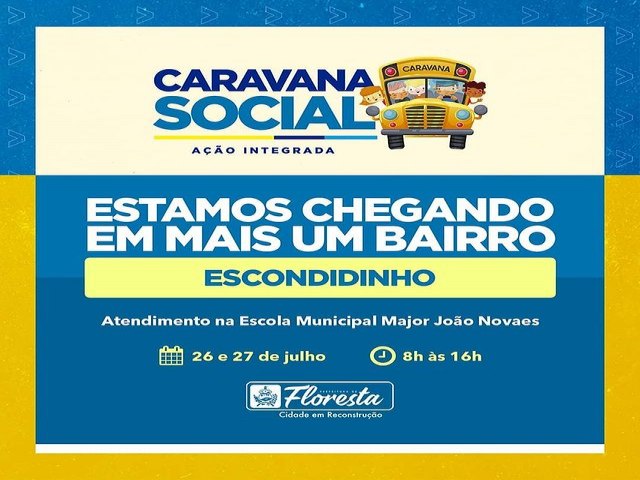 Iniciou ontem a Caravana Social no bairro do Escondidinho, levando os servios que a populao precisa para uma vida melhor.