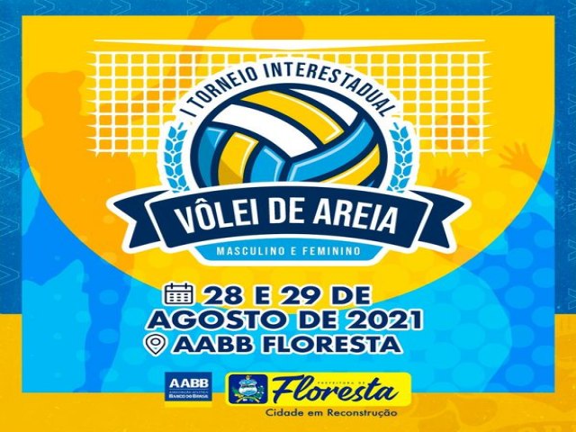 As inscries para o I Torneio Interestadual de Vlei de Areia Masculino e Feminino, que acontece nos dias 28 e 29 desse ms, esto abertas