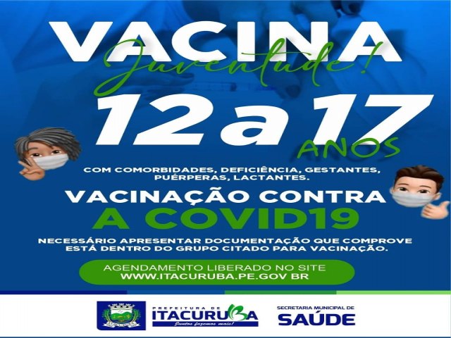 Itacuruba comea a vacinar jovens a partir de 12 anos.