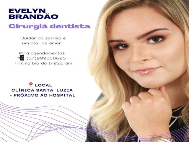 Agende sua Consulta Agora com a Dra. Evelyn Brando  Cirurgi-Dentista 