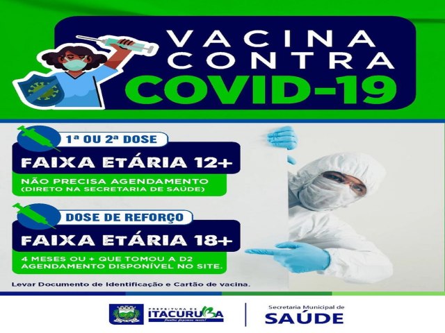ITACURUBA  A vacinação contra a covid19 continua!