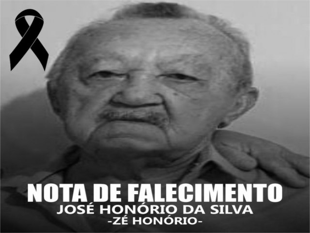 Nota de Falecimento: José Honório da Silva, ex-vereador de Belém do São Francisco
