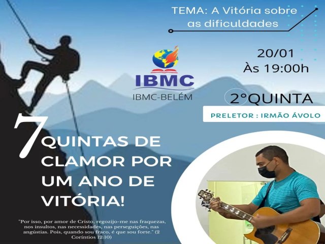 IBMC BELM  7 QUINTAS DE CLAMOR POR UM ANO DE VITRIA 2 DIA - 20/01 