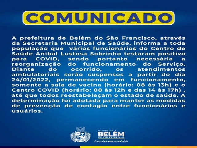 NOTA da Prefeitura de Belém Trabalhamos com transparência e clareza para garantir a saúde de todos. 