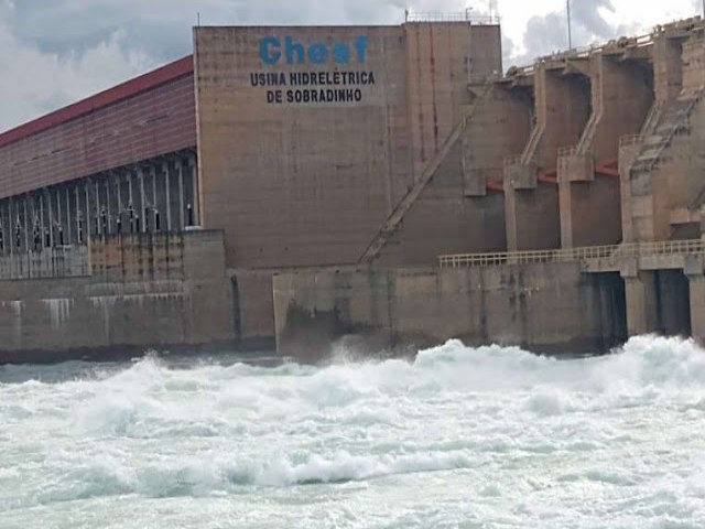 Vazão da barragem de Sobradinho chega ao maior patamar dos últimos 12 anos; Em Paulo Afonso, a Chesf abriu as comportas do Complexo Hidrelétrico