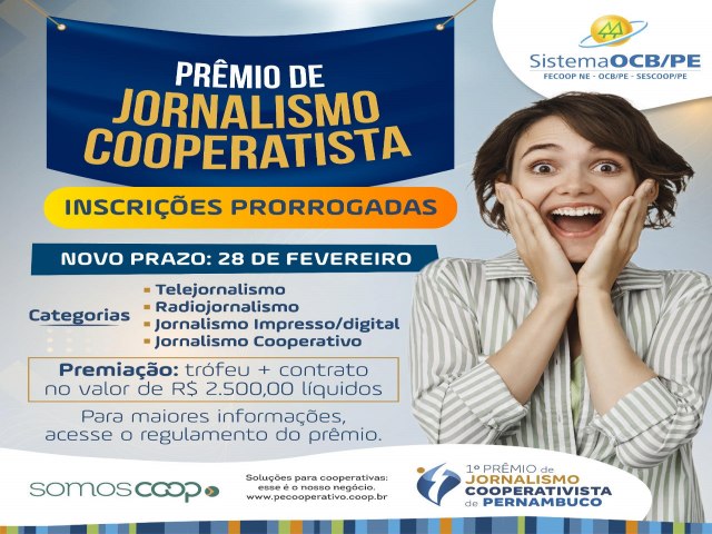 Prêmio de Jornalismo - Inscrições até 28 de fevereiro