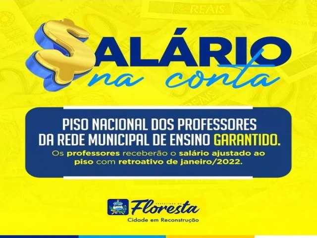 Prefeitura de Floresta Tem salrio na conta!