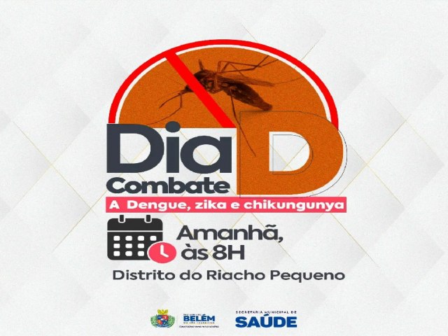 Nessa quarta-feira (20), a partir das 08 h, a equipe da Secretaria Municipal de Saúde realizará uma grande ação de combate ao Aedes aegypti no Distrito do Riacho Pequeno.