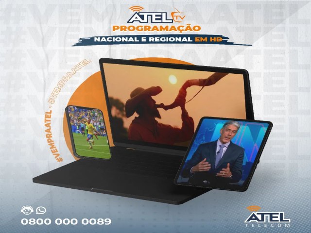 Assista a programação nacional e regional em HD, pelo tablet ou celular São dezenas de canais disponíveis pra você!